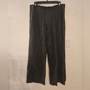 J. Jill Ponte Full Wide Leg Knitted Pants Size Medium Petite Blue And Gray